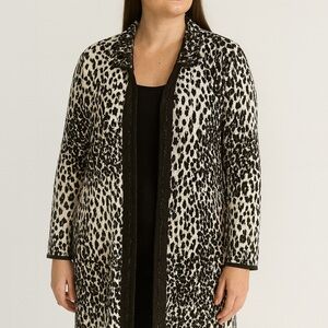 Leopard Print Long Cardigan